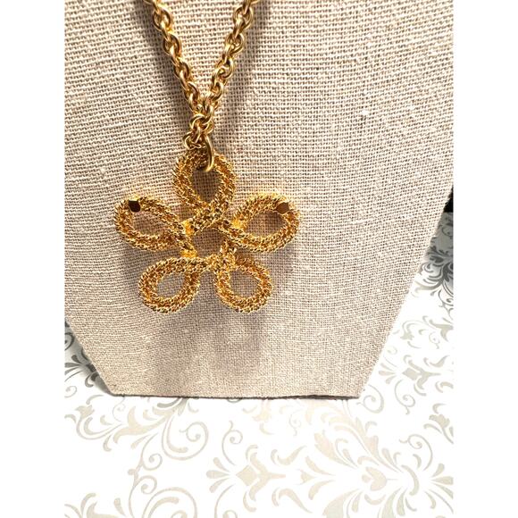 Goldtone Textured Necklace Pendant - Picture 2 of 5